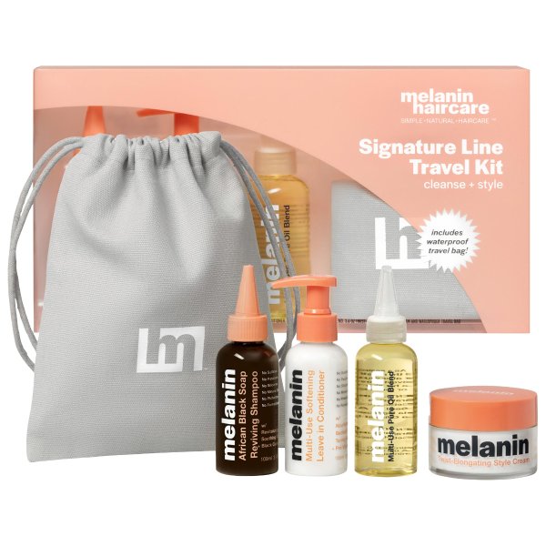 Melanin Haircare Travel Kit Canvas Bag