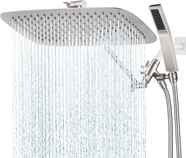 G-Promise A 16 Inch All Metal Shower Combo Brushed Nickel