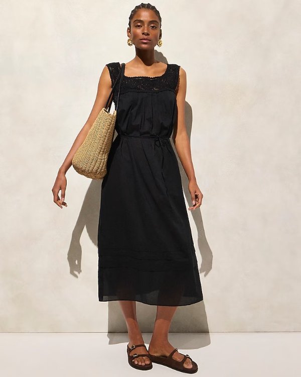 Crochet-Trim Dress