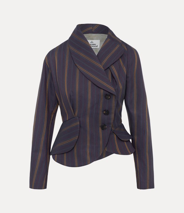 Striped Jacket Tailored Silhouette