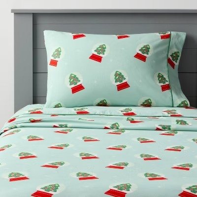  Kids' Cotton Sheet Set Snow Globe