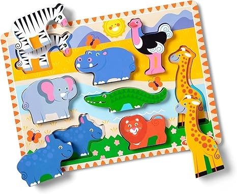 Melissa & Doug Safari Wooden Puzzle 8 Pieces