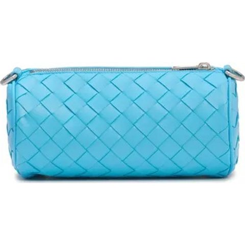 Mini Intrecciato Leather Barrel Bag