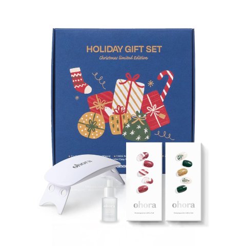 ohora 圣诞美甲贴片 半固化