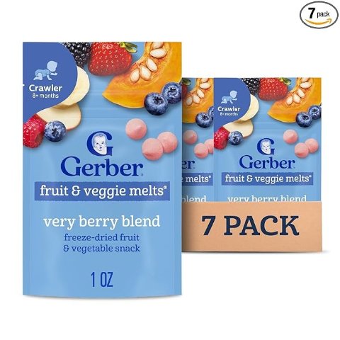 Fruit and Veggie, Melts Very Berry Blend, 1 Ounce (Pack of 7)