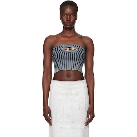 Clarksville 蓝色抹胸上衣