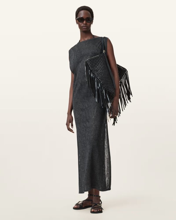 Kaito Jacquard Sleeveless Maxi Dress