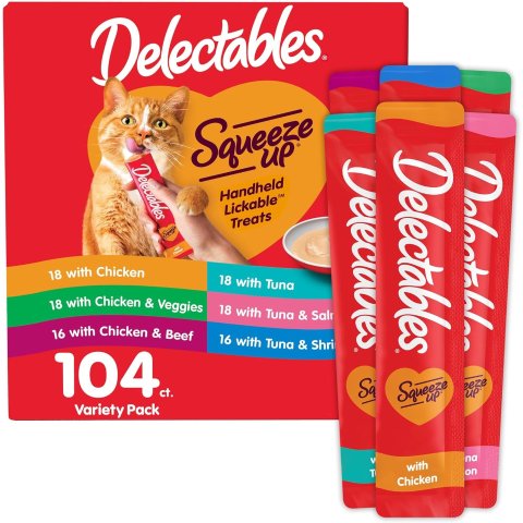 Hartz Delectables Cat Treats Variety Pack 104 Tubes