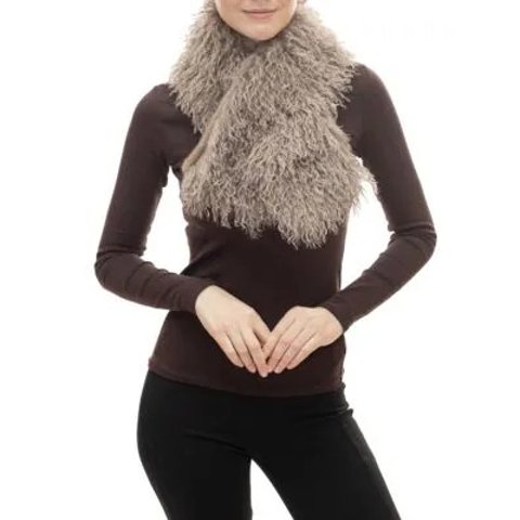 BELLE FAREReversible Faux Fur Pull-Through Scarf