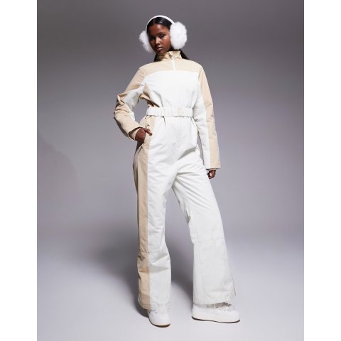 Threadbare 拼色滑雪服 米色 L码