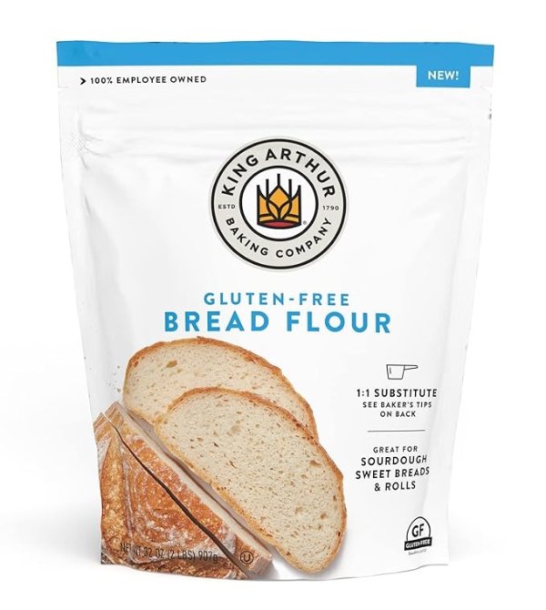 King Arthur Bread Flour, Gluten Free, 1:1 Flour Replacement great for yeasted recipes, 2lbs
