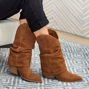 Nine West Waxel 复古皮革短靴