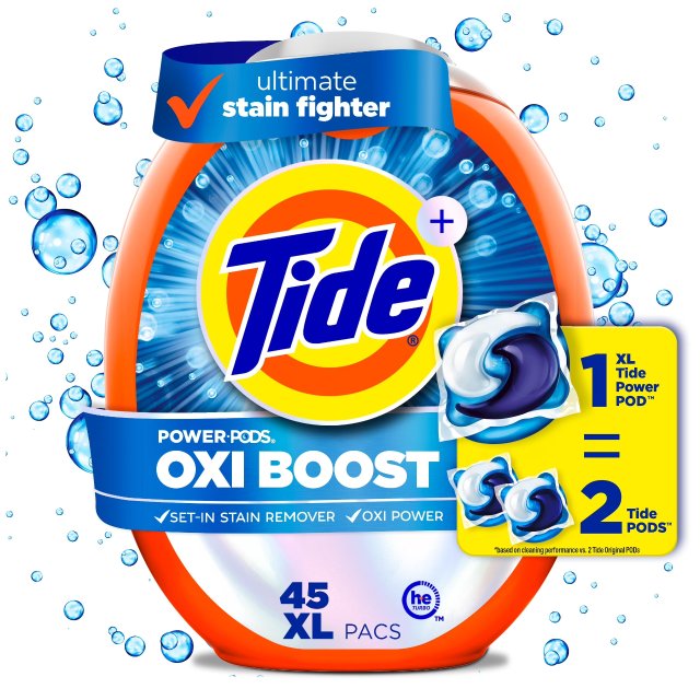 Tide Oxi Boost 洗衣胶囊 45颗