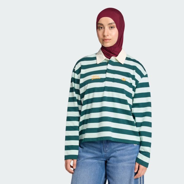 ORIGINALS Striped Long Sleeve Polo Shirt