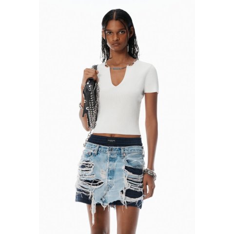 Alexander WangWhite Logo Pullover Sweatshirt