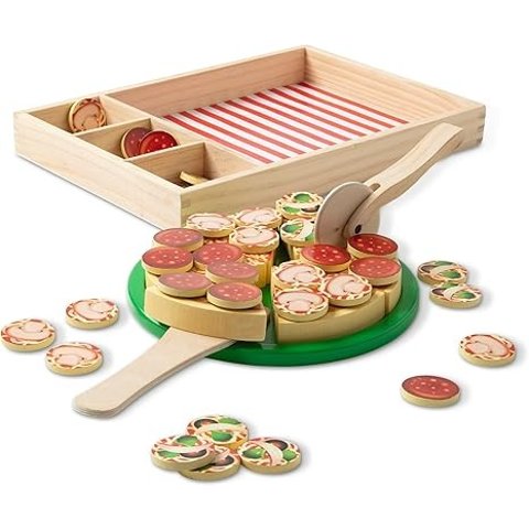 Melissa & Doug Wooden Pizza Play Set 36 Pieces