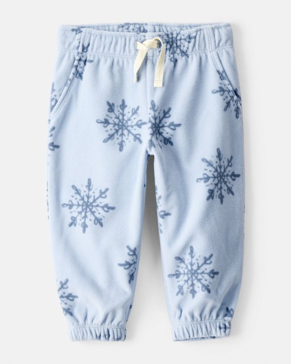 Snowflake Baby Girl Jogger Pant Blue