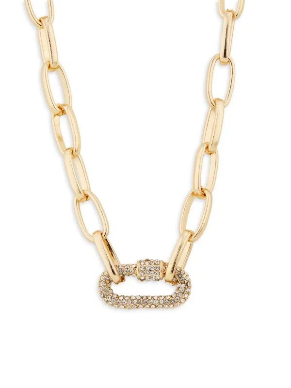 24K Goldplated Glass Crystal Pendant Necklace