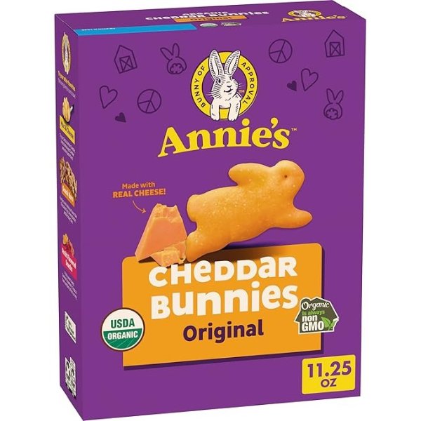 Annie's Organic Cheddar Bunnies Baked Snack Crackers, 11.25 oz