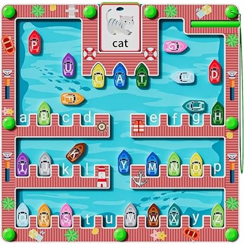 磁性字母迷宫玩具 幼儿益智