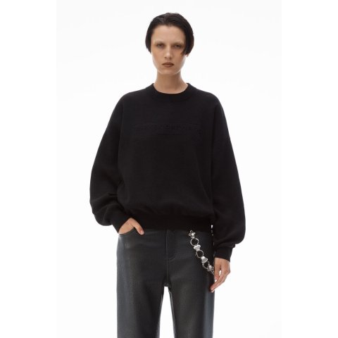 Alexander WangLogo Ribbed Pullover Soft Chenille
