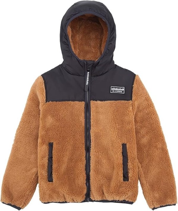 Rokka&Rolla Boys' Hooded Sherpa Fleece Lined Jacket