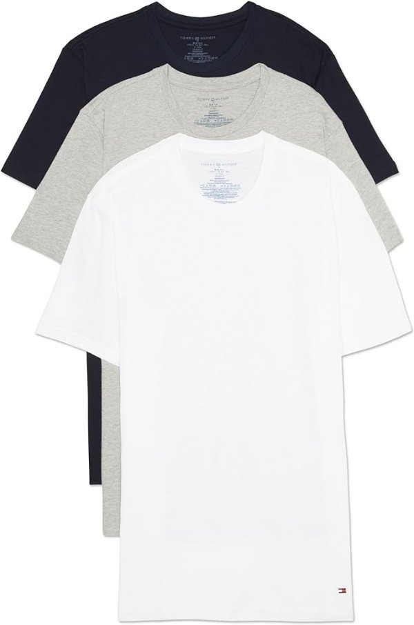 Tommy Hilfiger 男士纯棉圆领内衣 3件装