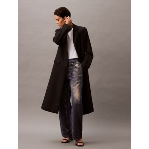 Calvin KleinCrepe Single Breasted Coat