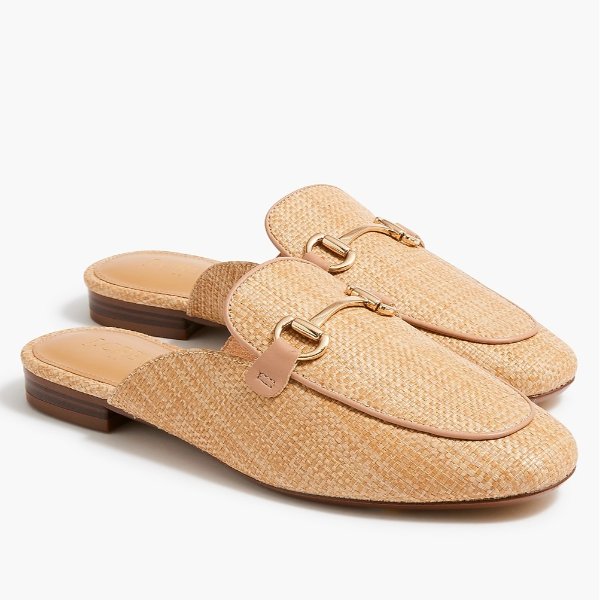 Woven Slip-On Mules