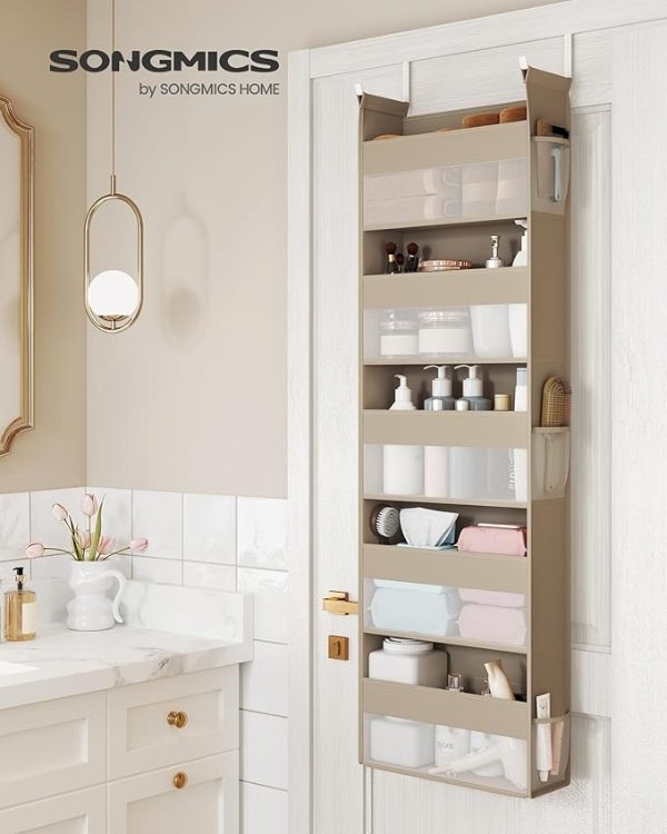 SONGMICS URDH007Y01 挂门收纳袋 5层布艺