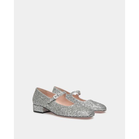 rina Pump Silver Fabric