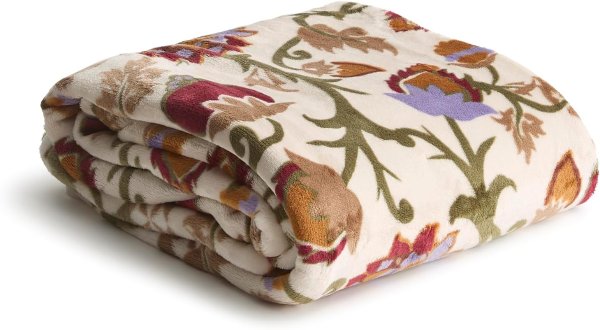Vera Bradley Fleece Plush Throw Blanket 50x80 Inch