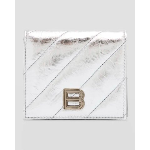 Crush Flap Metallized Quilted Card Holder