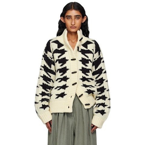 Off-White 黑白千鸟格开衫