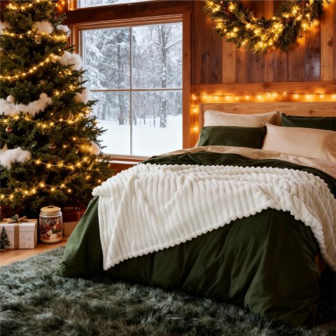 GentleSoft 白色绒毯 50x60英寸