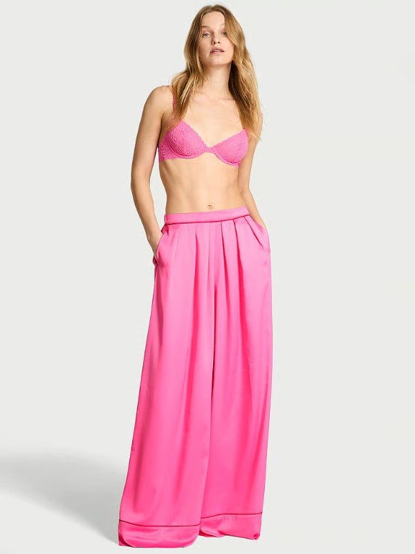 Glazed Satin Women's Sleep Pants