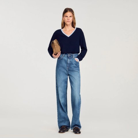 V领羊毛羊绒卫衣