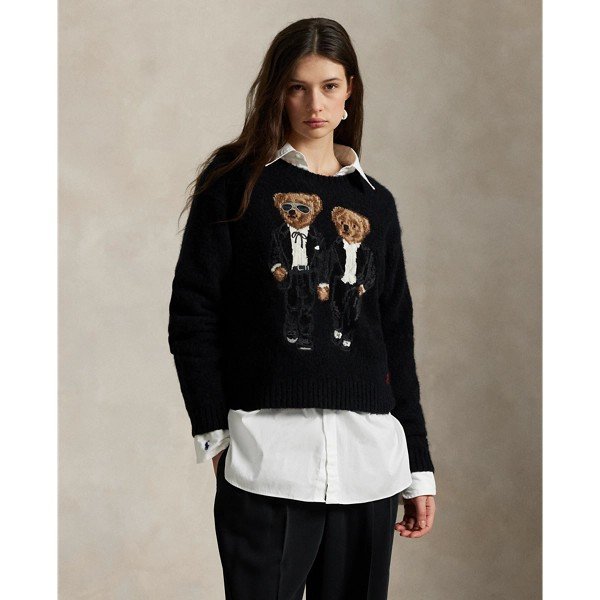 Ralph & Ricky Tuxedo Bear Intarsia Sweater