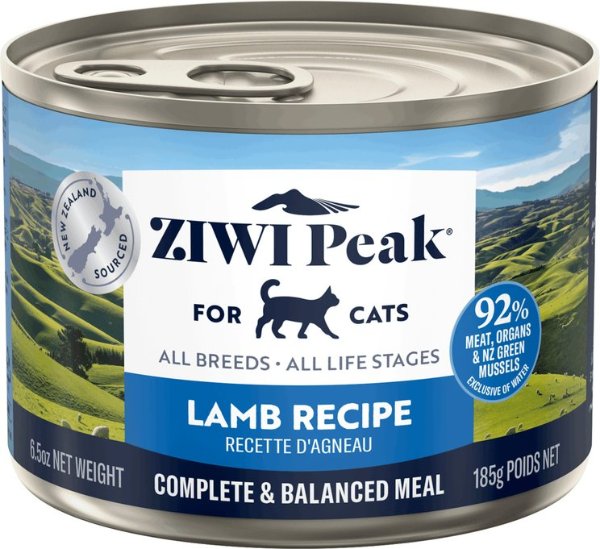 ZIWI Peak Lamb Recipe Canned Cat Food 6.5oz 12 Pack