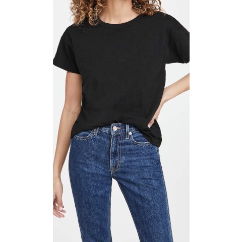 Madewell女士棉质罗纹T恤