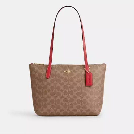 Fiona Zip Tote Bag Signature Canvas