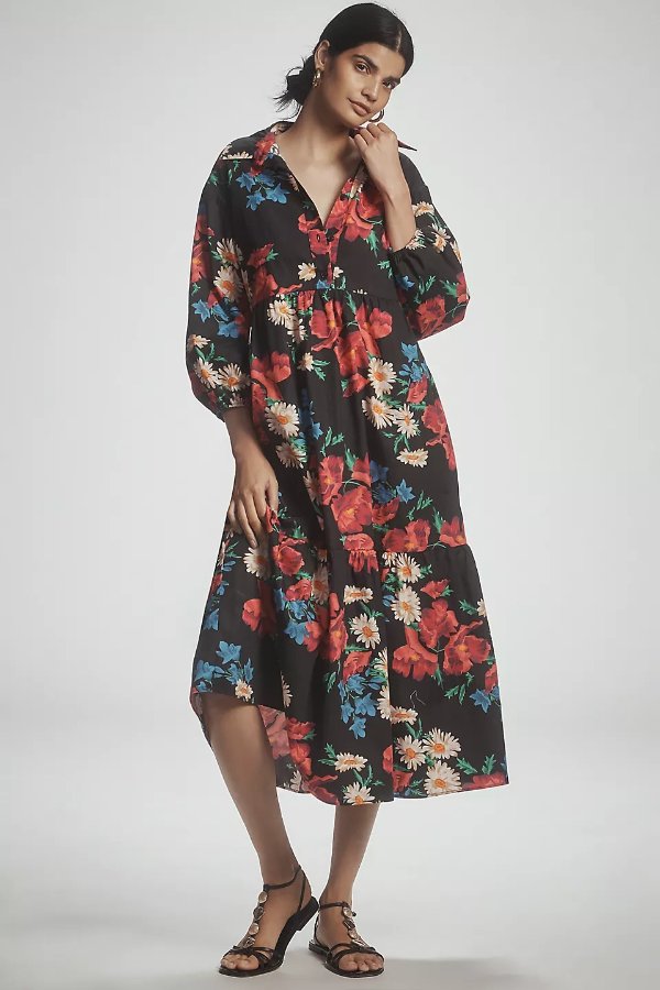 Bettina Tiered Shirt Dress