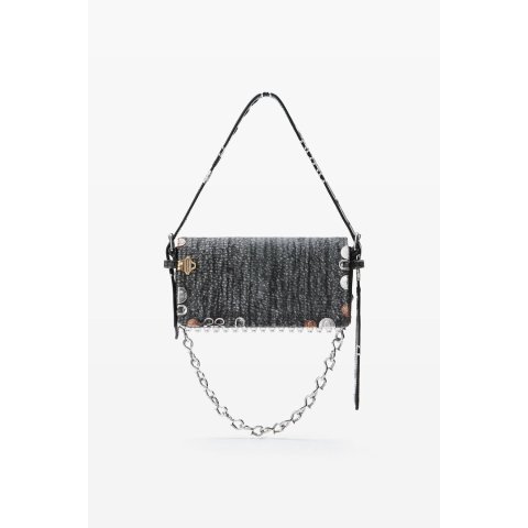 Alexander WangRicco Rogue Slim Flap Bag Black