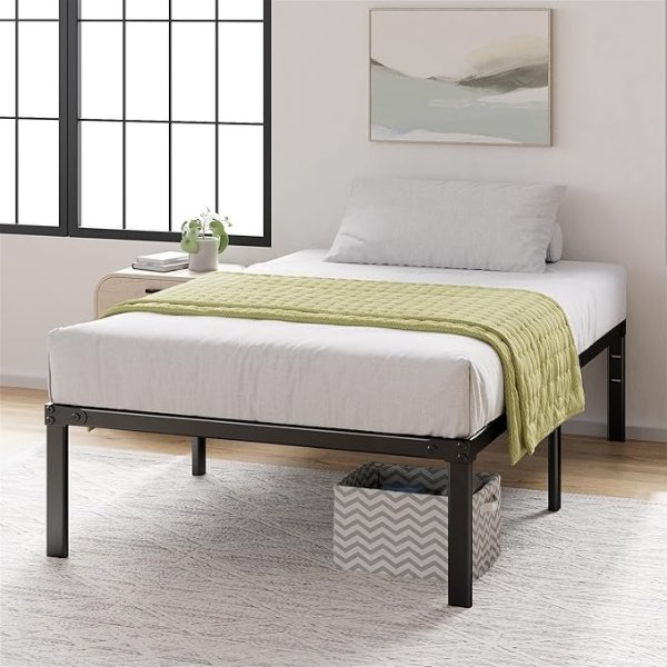 ZINUS Yelena Metal Bed Frame 18 Inch Black