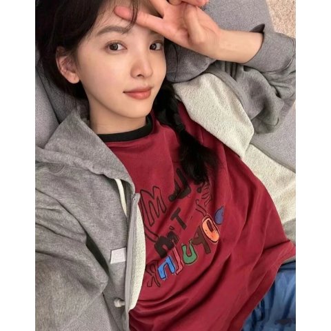 Cotton Jersey Zip-Up Hoodie