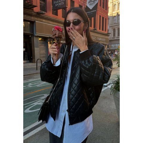 Heath 仿皮夹克 黑色