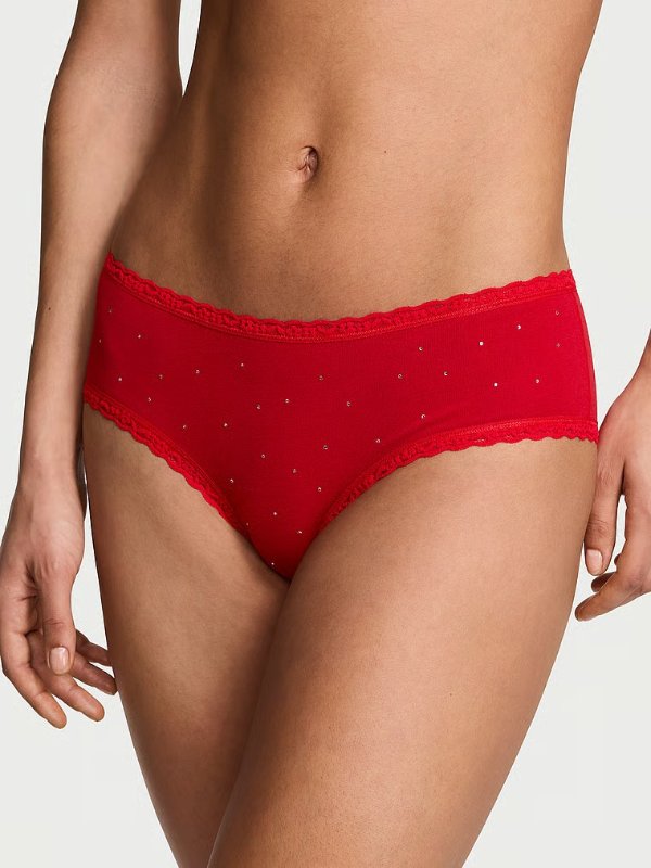 Cotton Lace Sparkle Cheeky Panty