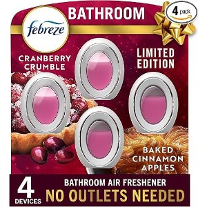 Febreze 卫生间空气清新剂 4个 肉桂苹果蔓越莓香