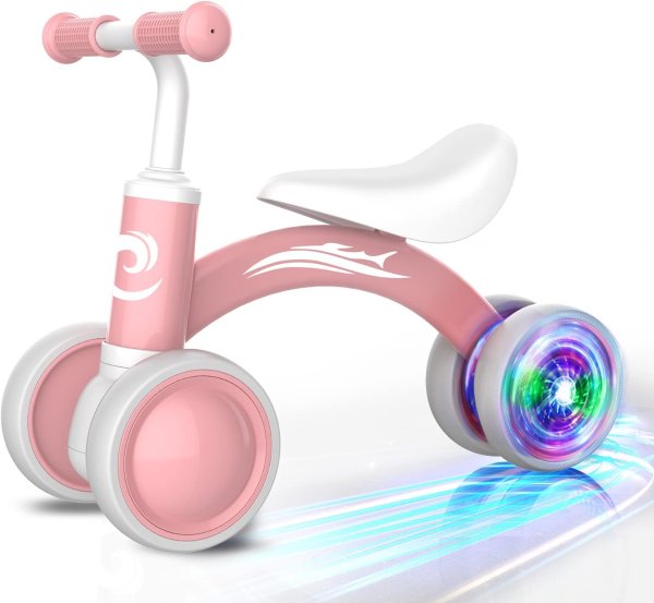 Baby Balance Bike Colorful Lighting for 10-36 Months