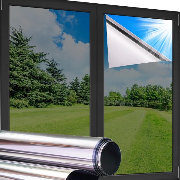 Coavas One Way Window Film Silver 17.5x78.7in